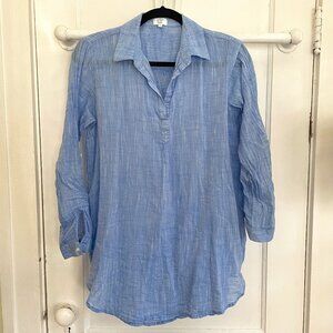 Crown and Ivy sheer beach coverup | Chambray | Small